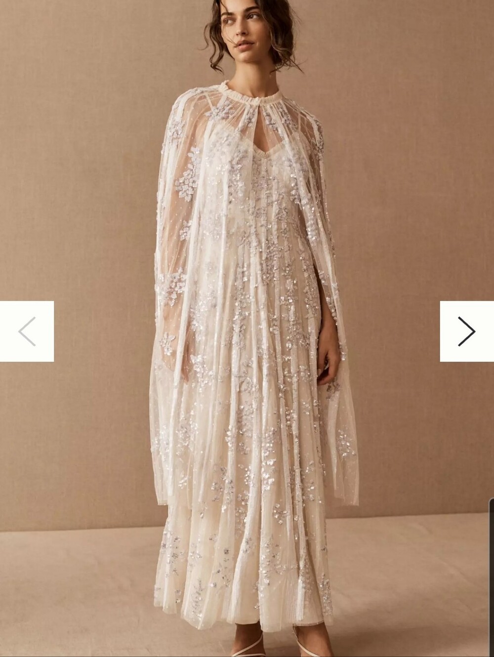 BHLDN Needle & Thread Evermore Midaxi Cape